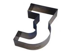 Emporte-pièce Chiffre N°3 Inox - Ht 4,5 Cm - Long 20 Cm - Gobel