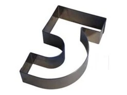 Emporte-pièce Chiffre N°5 Inox - Ht 4,5 Cm - Long 20 Cm - Gobel