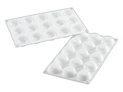 Moule Silicone - 15 Ronds Bombés Globe - 30 X 17,5 Cm - Silikomart
