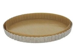 Moule à Tarte Cannelé Perforé - Fond Amovible - Ø 24 Cm - De Buyer