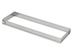 Rectangle à Tarte Perforé Inox - Ht 2 Cm - 20 X 7 Cm - Mallard Ferrière